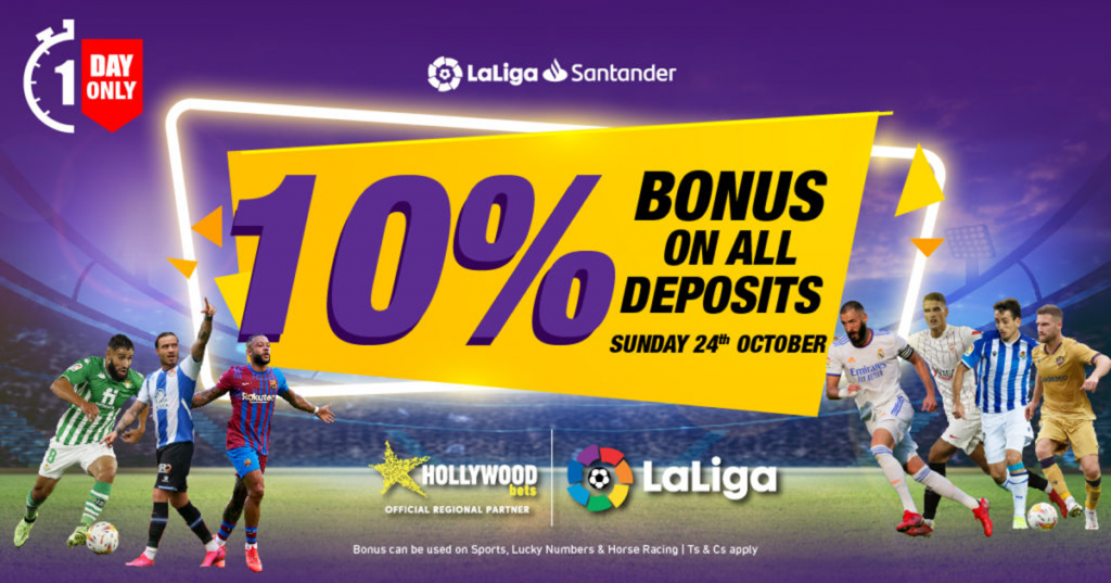 Deposit bonus for Spina Zonke Hollywoodbets South Africa